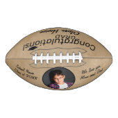 Rustic Gefeliciteerd Afstudeerder Afstuderen foto American Football (Voorkant)