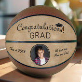 Rustic Gefeliciteerd Afstudeerder Afstuderen foto Basketbal