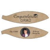 Rustic Gefeliciteerd Afstudeerder Afstuderen foto Basketbal (Panelen)