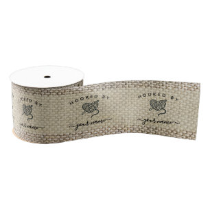 Rustic gehaakt door op maat gesneden en genaaid ha grosgrain lint