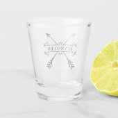 Rustic Gekruiste Pijlen ID615 Shot Glas (Achterkant)