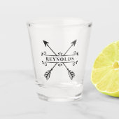 Rustic Gekruiste Pijlen ID615 Shot Glas (Voorkant)