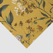 Rustic Gele Botanische Krachtige Vintage Boho Bloe Tissuepapier (Detail)