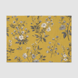 Rustic Gele Botanische Krachtige Vintage Boho Bloe Tissuepapier
