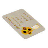 Rustic Gele Metselwerkpot Save The Date-Magneet Magneet (Rechterzijde)