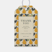 Rustic Gele Peer Bewegingen Cadeaulabel (Voorkant)