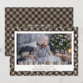 Rustic gelooft in de magische kerstkaarten feestdagenkaart (Voorkant / Achterkant)