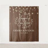 Rustic gelukkig ooit na het binden van de ladingli wandkleed (Voorkant)