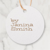 Rustic gemaakt met Love Heart Symbol Kraft Paper Bedankjes Labels (Achterkant)