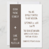 Rustic Gender-Neutral Barn Wedding Kaart (Voorkant)