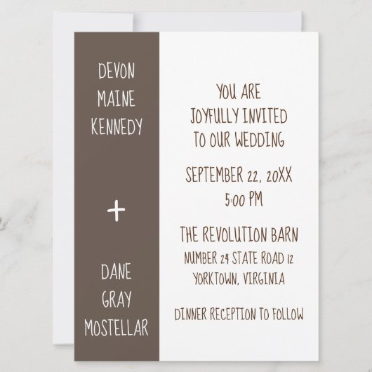 Rustic Gender-Neutral Barn Wedding Kaart (Voorkant)