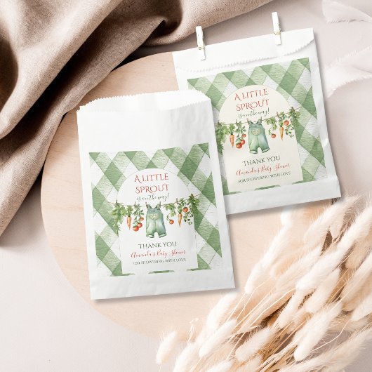 Rustic Gender Neutral Little Sprout Baby Shower Bedankzakje
