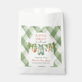 Rustic Gender Neutral Little Sprout Baby Shower Bedankzakje (Voorkant)