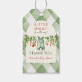 Rustic Gender Neutral Little Sprout Baby Shower Cadeaulabel (Voorkant)