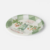 Rustic Gender Neutral Little Sprout Baby Shower Papieren Bordje (Gekanteld)
