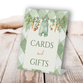 Rustic Gender Neutral Little Sprout Baby Shower Reclamebord Met Voetstuk