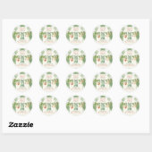 Rustic Gender Neutral Little Sprout Baby Shower Ronde Sticker (Vel)