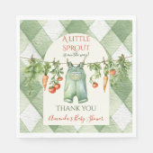 Rustic Gender Neutral Little Sprout Baby Shower Servet (Voorkant)