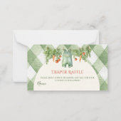 Rustic Gender Neutral Sprout Baby Shower Diaper Notitiekaartje (Voorkant)