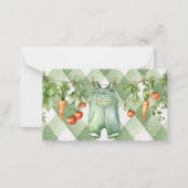 Rustic Gender Neutral Sprout Baby Shower Diaper Notitiekaartje (Achterkant)
