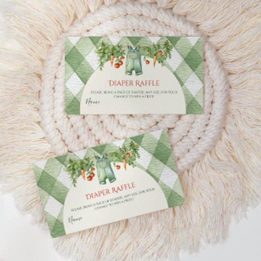 Rustic Gender Neutral Sprout Baby Shower Diaper Notitiekaartje