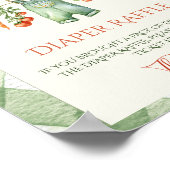 Rustic Gender Neutral Sprout Baby Shower Diaper Poster (Hoek)