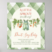 Rustic Gender Neutral Sprout Baby Shower Fun Game Poster (Voorkant)