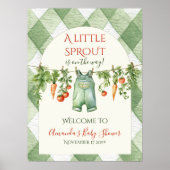 Rustic Gender Neutral Sprout Baby Shower Welcome Poster (Voorkant)
