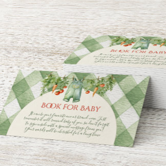 Rustic Gender Neutral Sprout Book For Baby Shower Informatiekaartje