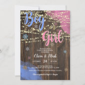 Rustic Gender onthullen partijuitnodiging. Zij of  Kaart (Voorkant)