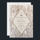 Rustic Geometric Barn Wood 18th Birthday Party Kaart<br><div class="desc">Een moderne rustige houthakker,  18e verjaardagsfeestuitnodiging.</div>