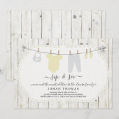 Rustic Gepersonaliseerd Sip en zie Uitnodiging (Voorkant / Achterkant)