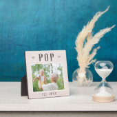 Rustic, gepersonaliseerde Pop opa foto Fotoplaat (Insitu)