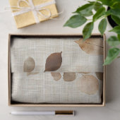 Rustic Geperste Bladeren Patroon – Herfst Botanisc Tissuepapier (Geschenk)