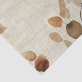 Rustic Geperste Bladeren Patroon – Herfst Botanisc Tissuepapier (Detail)