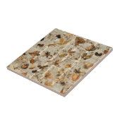 Rustic Geperste Bladeren Patroon –Herfst Botanisch Tegeltje (Zijkant)
