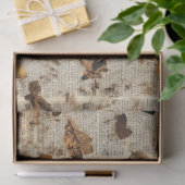 Rustic Geperste Bladeren Patroon –Herfst Botanisch Tissuepapier (Geschenk)