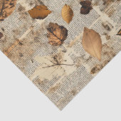 Rustic Geperste Bladeren Patroon –Herfst Botanisch Tissuepapier (Detail)
