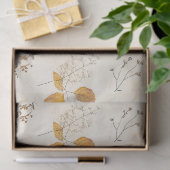 Rustic Geperste Bladeren Patroon –Herfst Botanisch Tissuepapier (Geschenk)