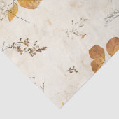 Rustic Geperste Bladeren Patroon –Herfst Botanisch Tissuepapier (Detail)