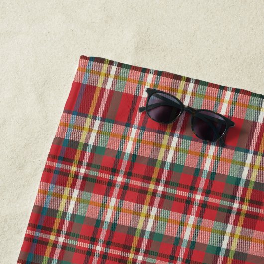 Rustic geplakt monogram met de naam Rode ventilati Strandlaken (In situ)