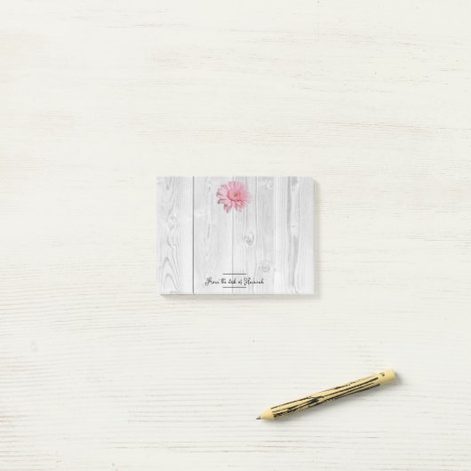 Rustic Gerber Daisy Personalized Notes (Op bureau)