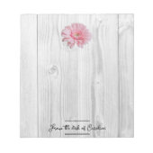 Rustic Gerber Daisy Personalized Notitieblok (Voorkant)