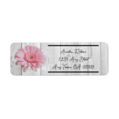 Rustic Gerber Daisy Return Address Label (Voorkant)