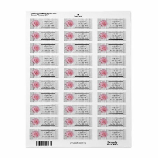 Rustic Gerber Daisy Return Address Label (Full Sheet)