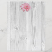 Rustic Gerber Daisy - Speciaal papierblad (Achterkant)