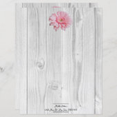 Rustic Gerber Daisy - Speciaal papierblad (Voorkant / Achterkant)