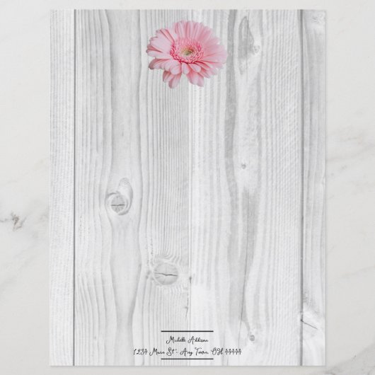 Rustic Gerber Daisy - Speciaal papierblad (Voorkant)