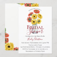 Rustic Gerber Floral Bridal Shower
