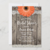 Rustic Gerbera Daisy  Floral Vrijgezellenfeest Kaart (Voorkant)